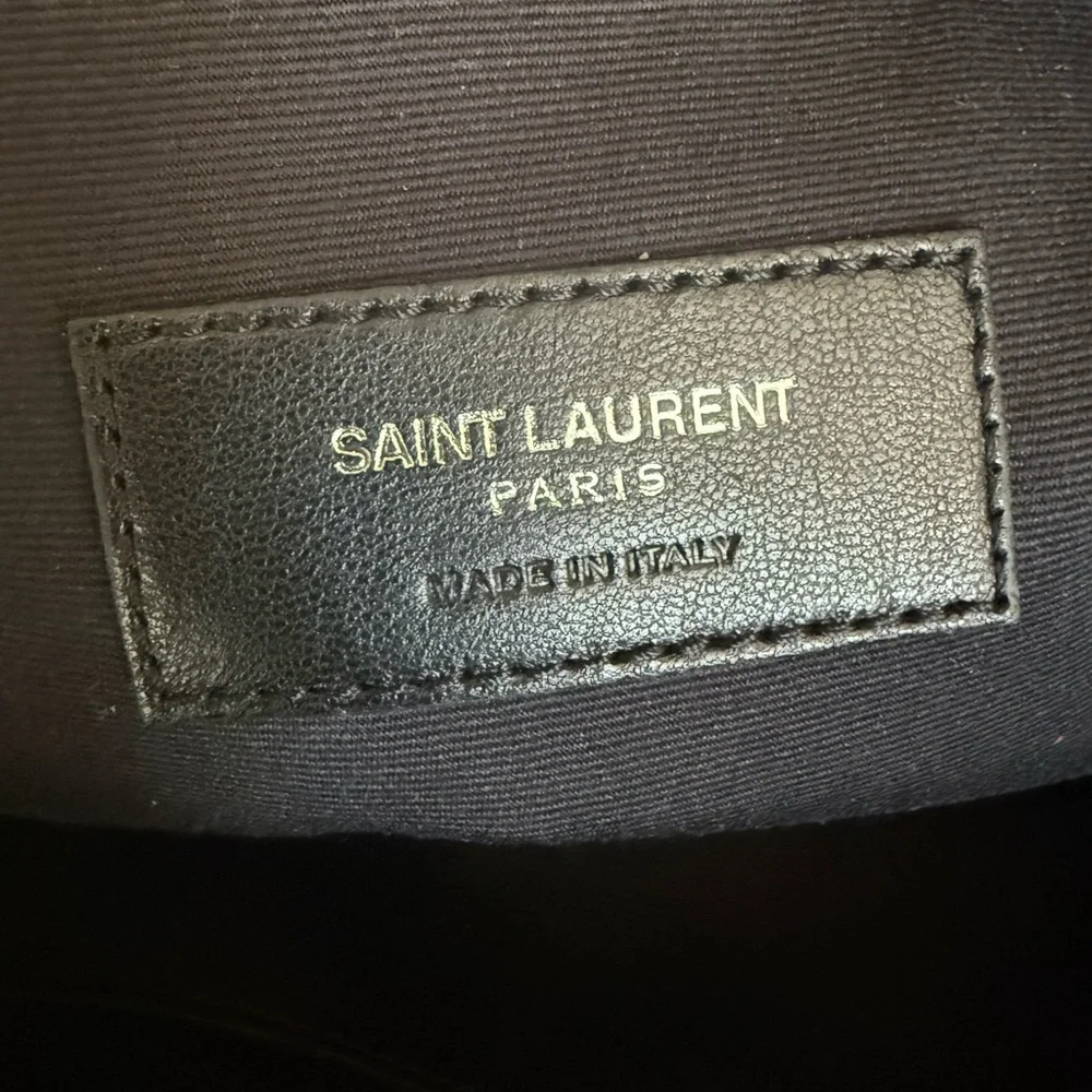 Saint Laurent (YSL)  Item: Embossed Leather Briefcase / Business Bag